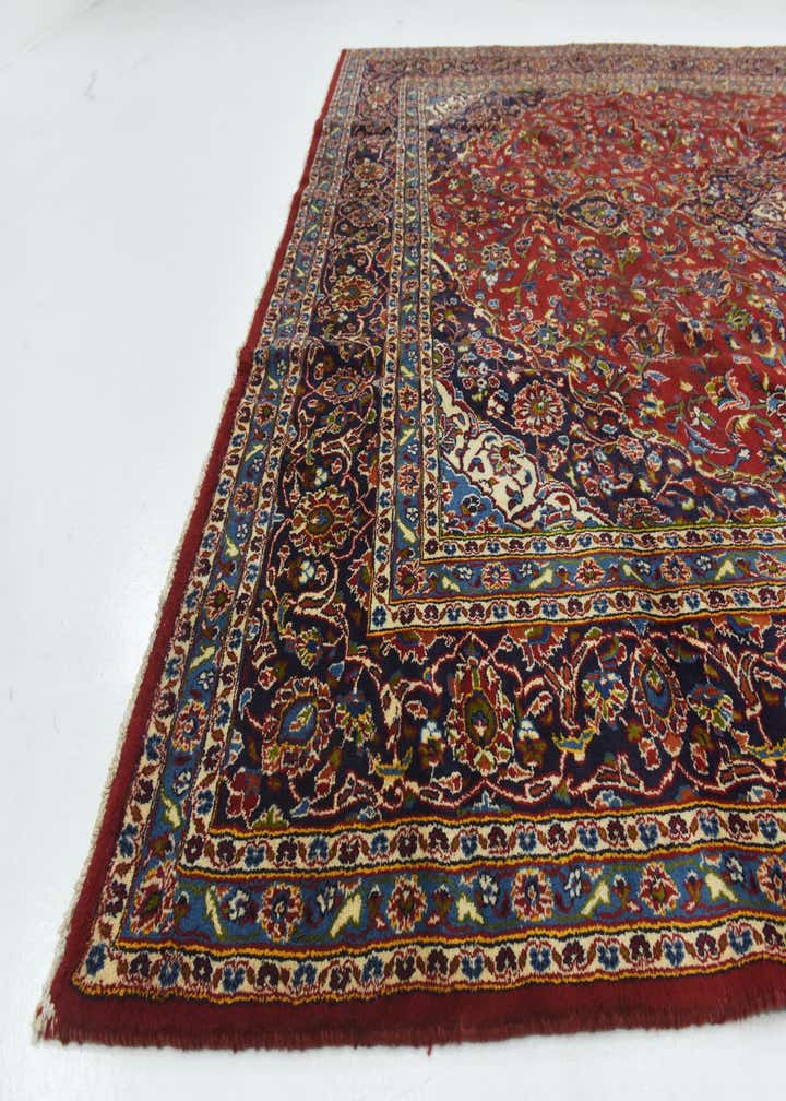9' 10 x 12' 8 Hand Knotted Mashad Persian Wool Rug
