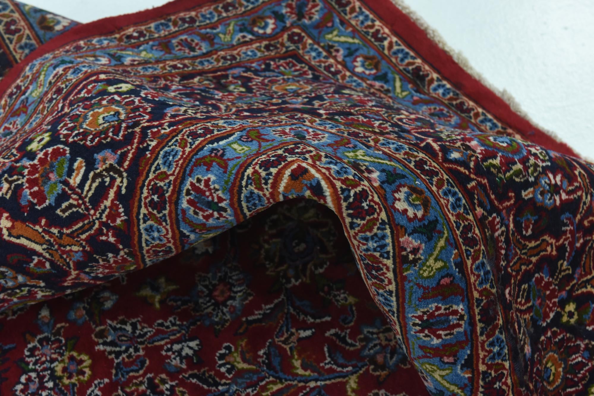 9' 10 x 12' 7 Hand Knotted Mashad Persian Wool Rug