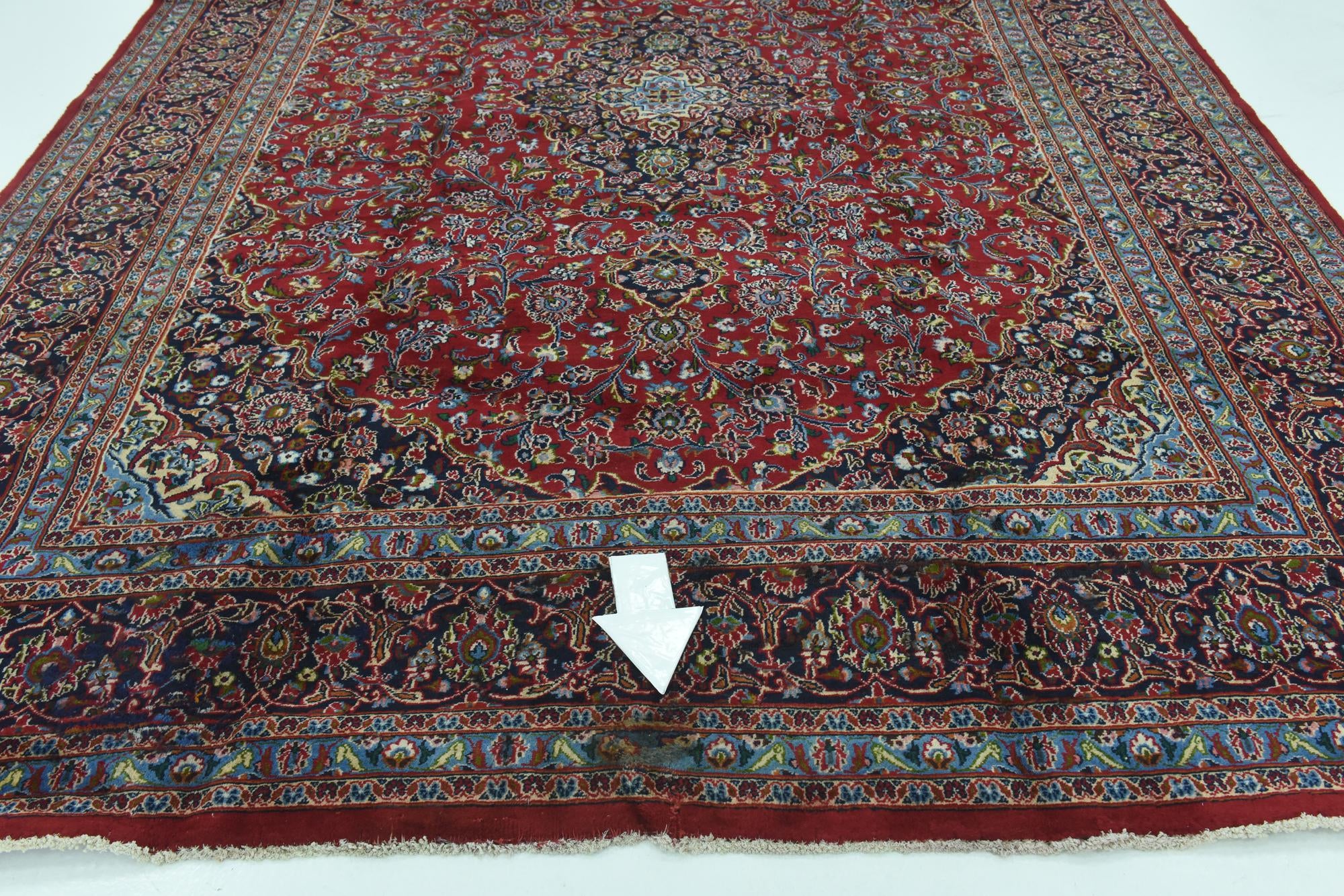 9' 10 x 12' 7 Hand Knotted Mashad Persian Wool Rug