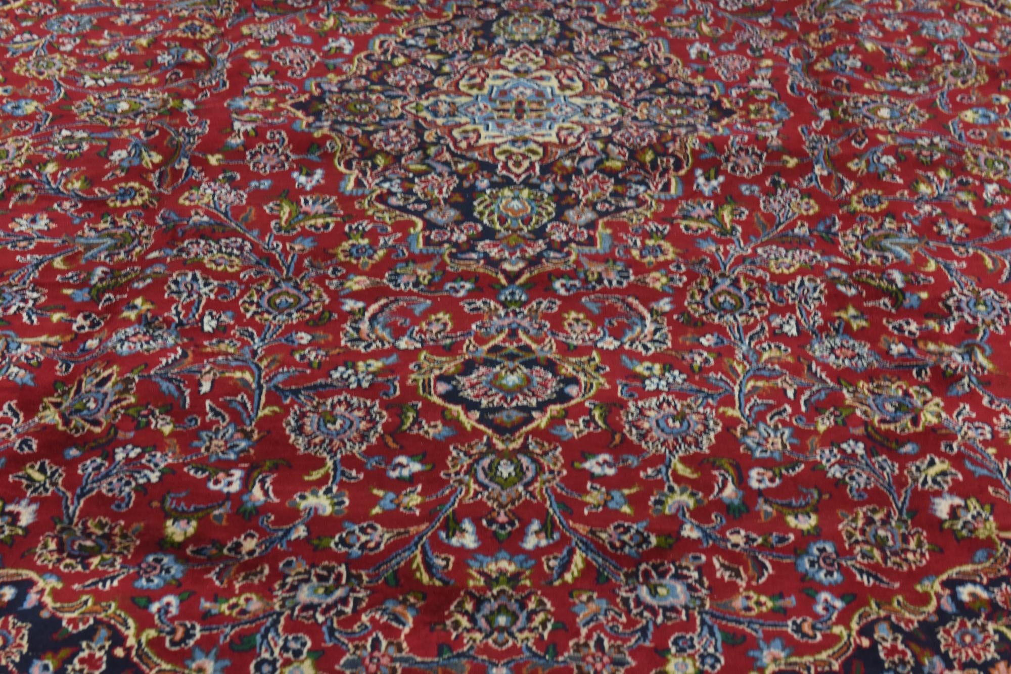 9' 10 x 12' 7 Hand Knotted Mashad Persian Wool Rug