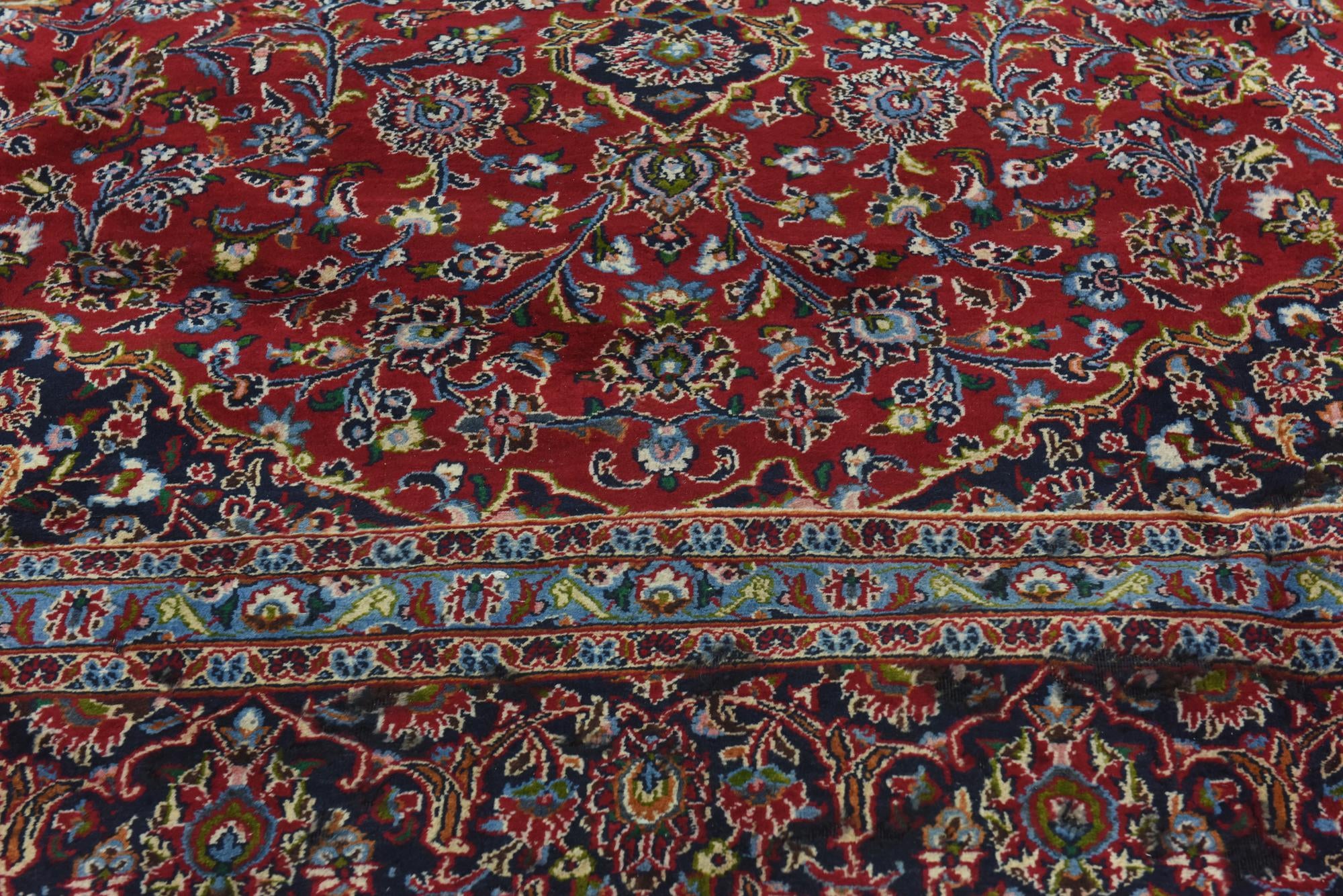 9' 10 x 12' 7 Hand Knotted Mashad Persian Wool Rug