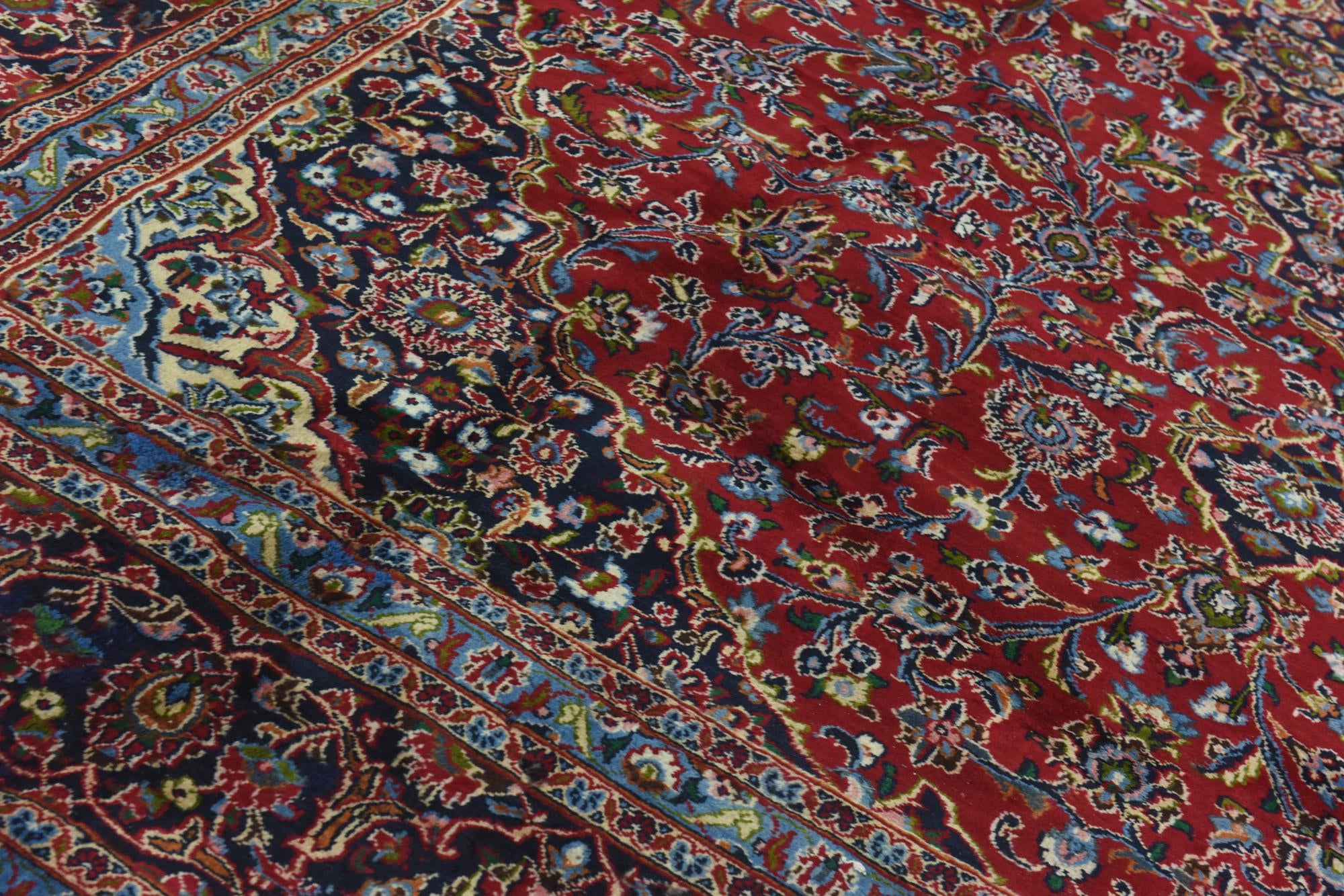 9' 10 x 12' 7 Hand Knotted Mashad Persian Wool Rug