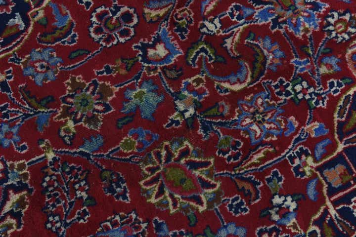 9' 3 x 12' 5 Hand Knotted Mashad Persian Wool Rug