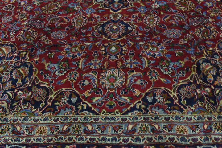9' 3 x 12' 5 Hand Knotted Mashad Persian Wool Rug