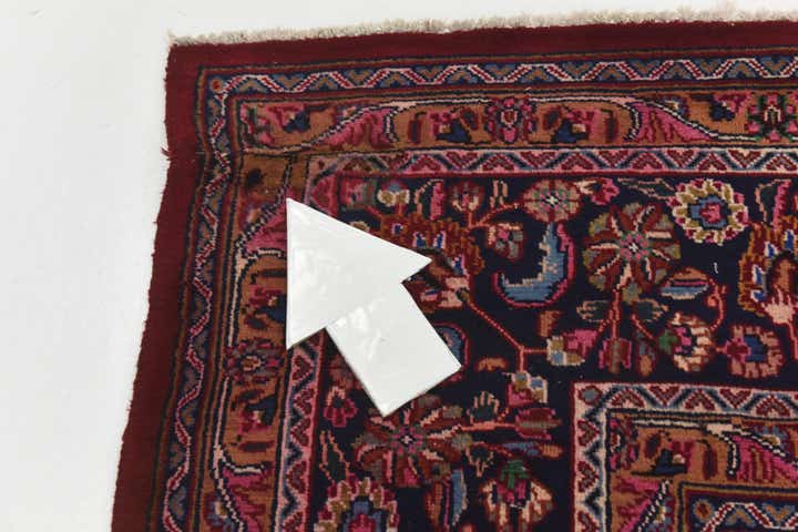 9' 7 x 12' 6 Hand Knotted Mashad Persian Wool Rug