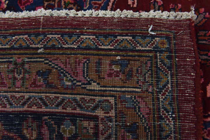 9' 7 x 12' 6 Hand Knotted Mashad Persian Wool Rug