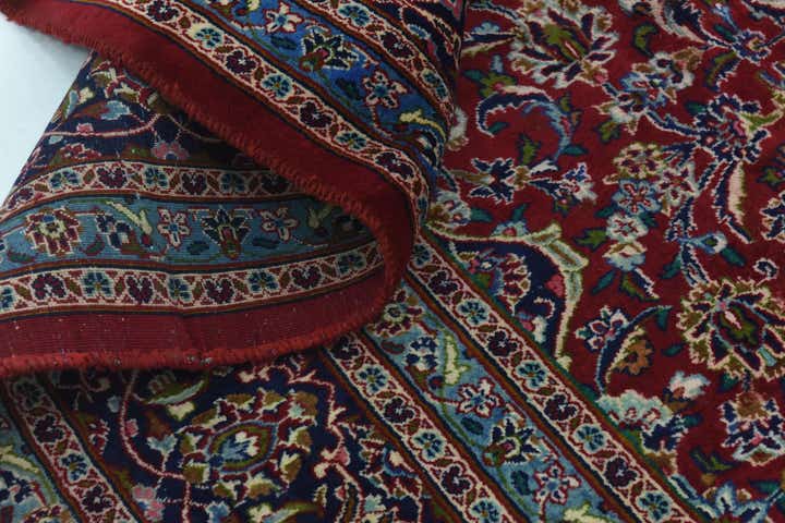 10' x 12' 8 Hand Knotted Mashad Persian Wool Rug