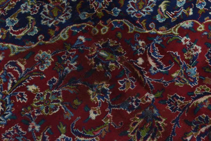 10' x 12' 8 Hand Knotted Mashad Persian Wool Rug