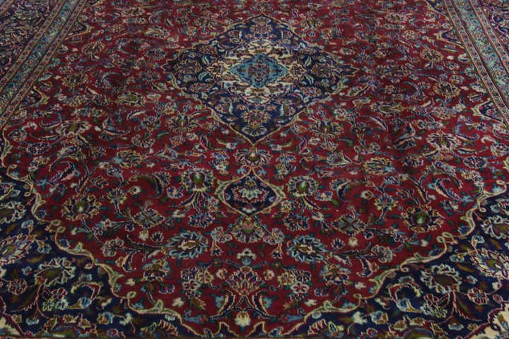 10' x 12' 8 Hand Knotted Mashad Persian Wool Rug