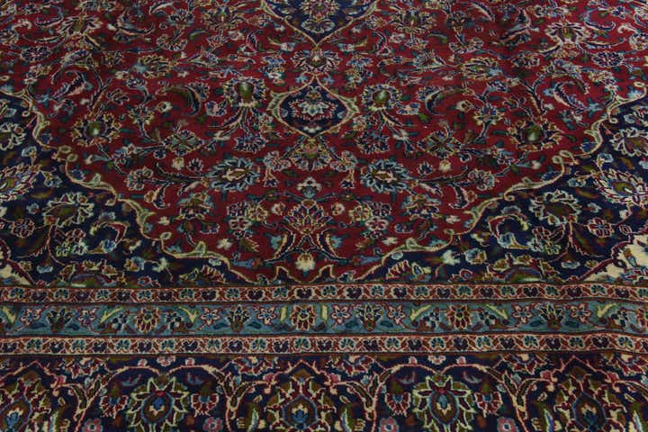 10' x 12' 8 Hand Knotted Mashad Persian Wool Rug