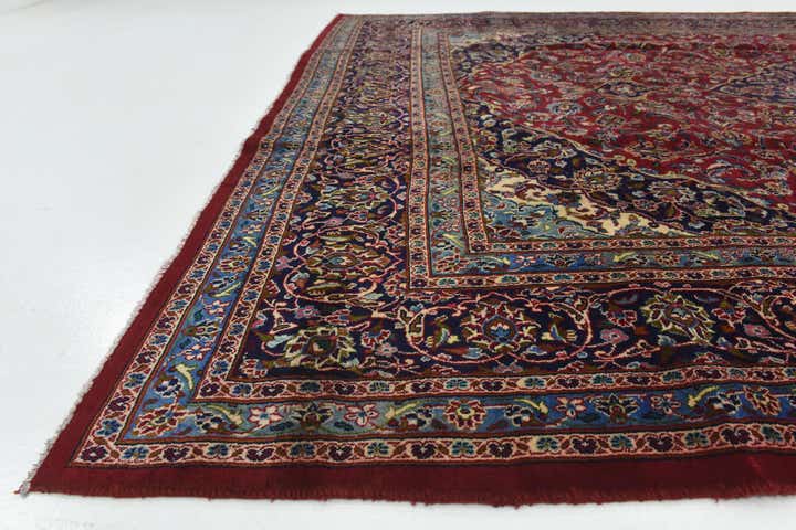 10' x 12' 8 Hand Knotted Mashad Persian Wool Rug