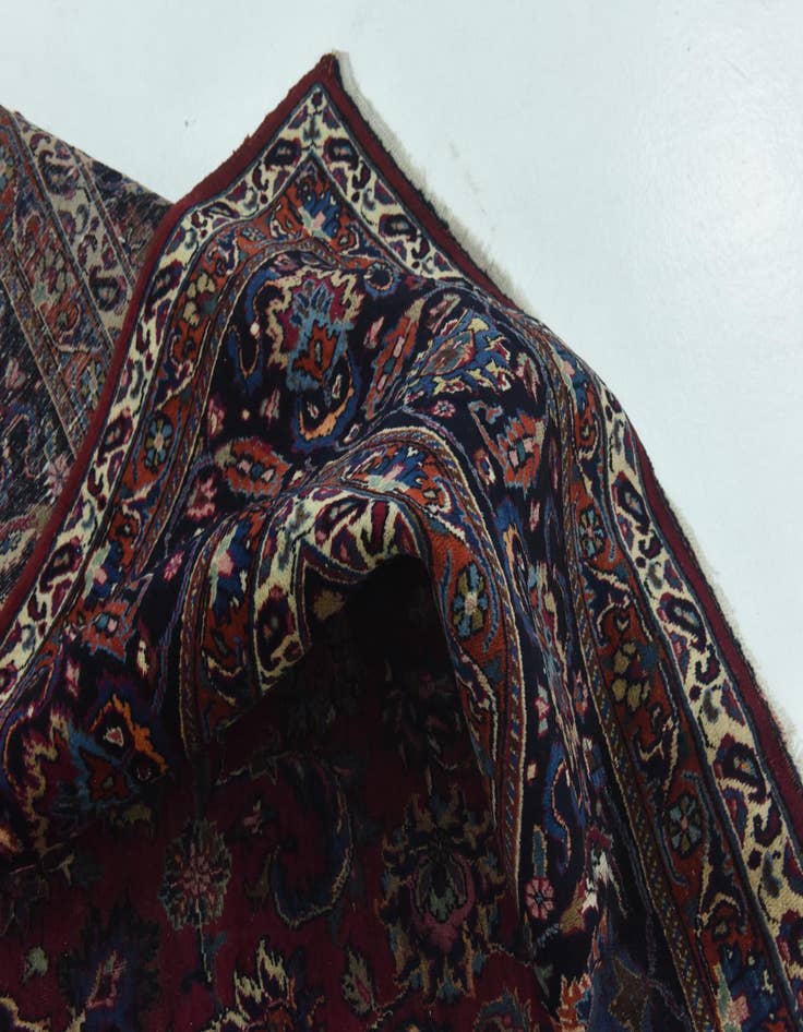 Detail image of 10' x 13' Hand Knotted Mashad Persian Wool Rug