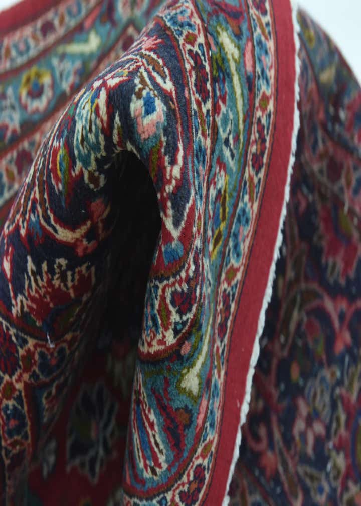 9' 8 x 12' 6 Hand Knotted Mashad Persian Wool Rug