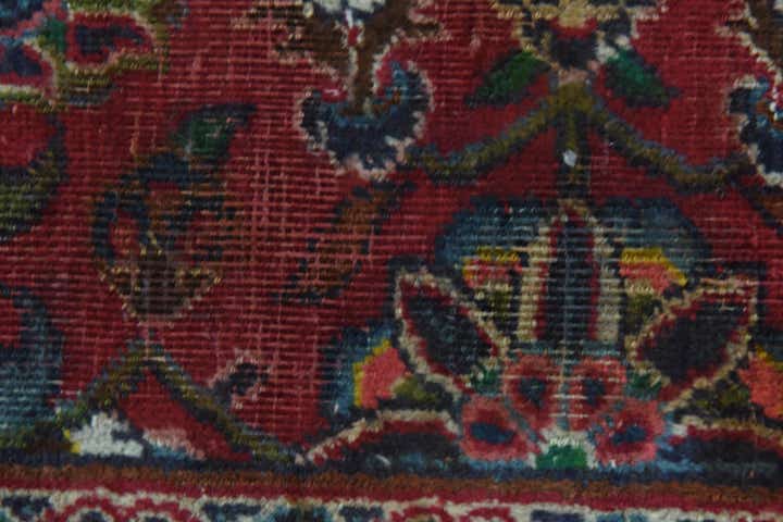 9' 8 x 12' 6 Hand Knotted Mashad Persian Wool Rug
