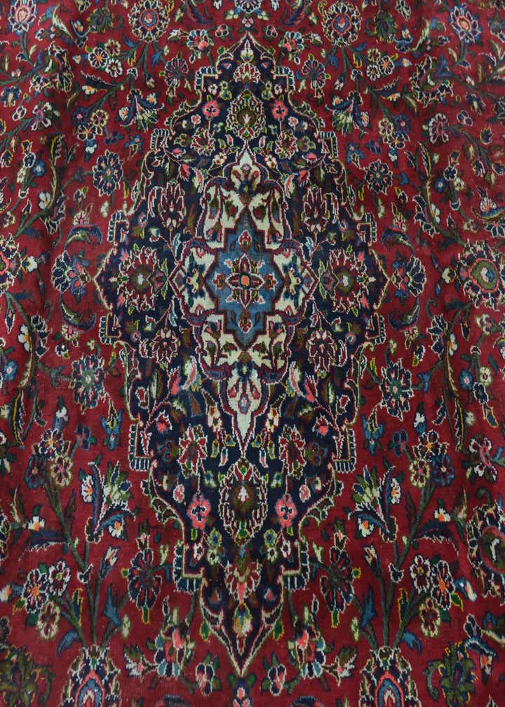 9' 8 x 12' 6 Hand Knotted Mashad Persian Wool Rug