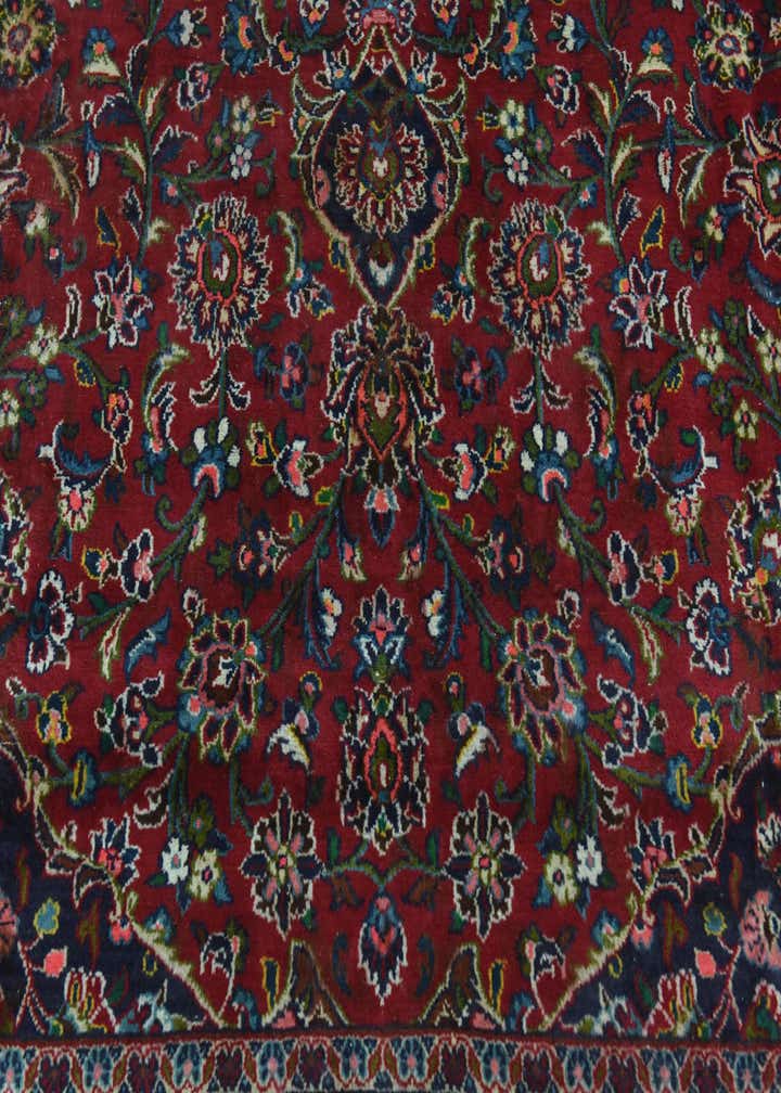 9' 8 x 12' 6 Hand Knotted Mashad Persian Wool Rug