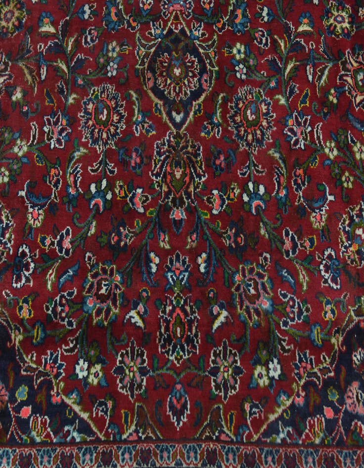 Detail image of 9' 8 x 12' 6 Hand Knotted Mashad Persian Wool Rug