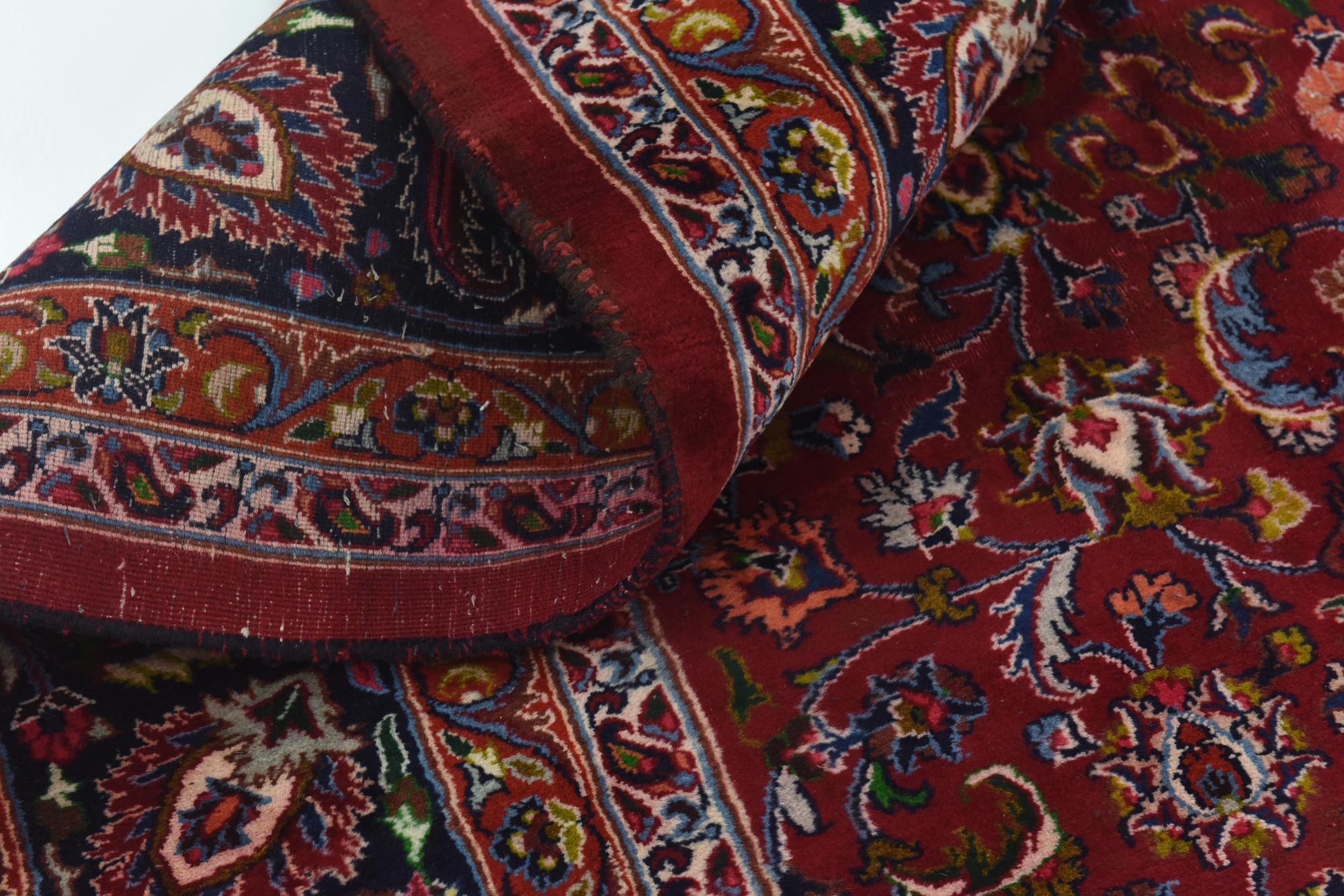 9' 10 x 12' 9 Hand Knotted Mashad Persian Wool Rug