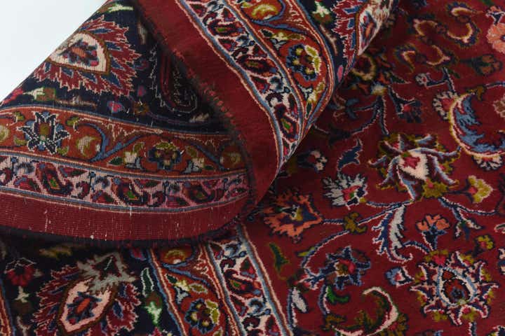 9' 10 x 12' 9 Hand Knotted Mashad Persian Wool Rug