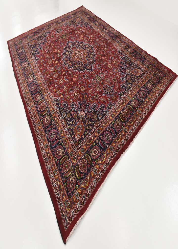 9' 10 x 12' 9 Hand Knotted Mashad Persian Wool Rug