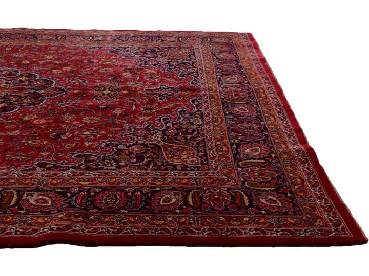 9' 10 x 12' 9 Hand Knotted Mashad Persian Wool Rug