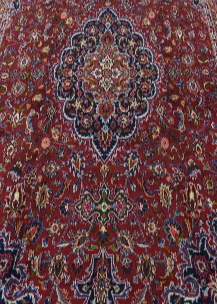 9' 10 x 12' 9 Hand Knotted Mashad Persian Wool Rug