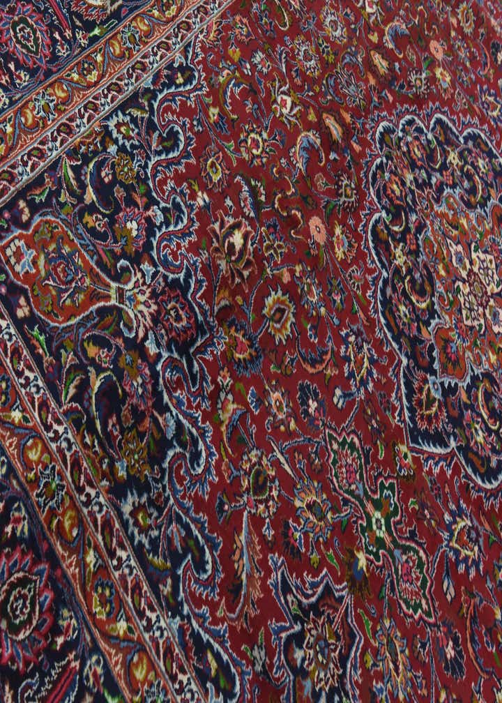 9' 10 x 12' 9 Hand Knotted Mashad Persian Wool Rug