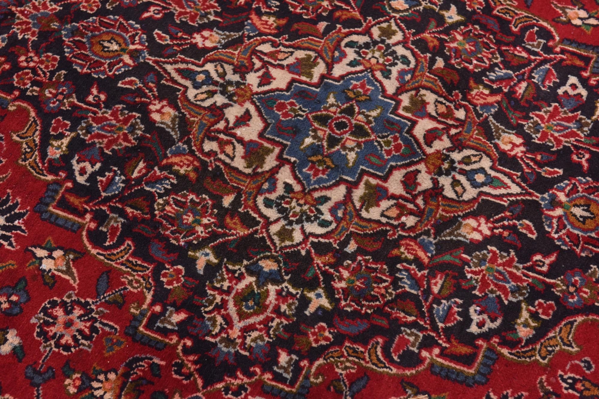 9' 9 x 12' 8 Hand Knotted Mashad Persian Wool Rug