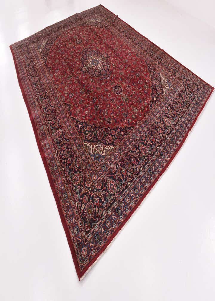 9' 9 x 12' 8 Hand Knotted Mashad Persian Wool Rug