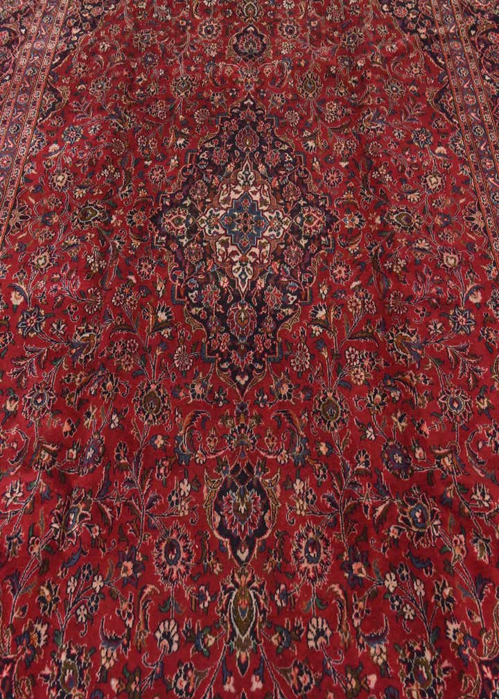 9' 9 x 12' 8 Hand Knotted Mashad Persian Wool Rug