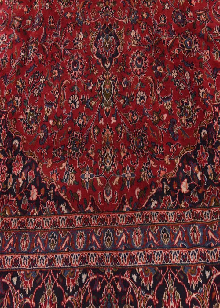 9' 9 x 12' 8 Hand Knotted Mashad Persian Wool Rug