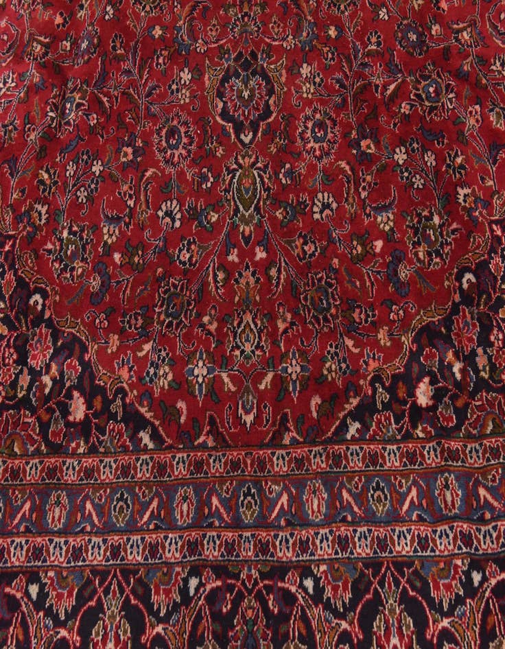 Detail image of 9' 9 x 12' 8 Hand Knotted Mashad Persian Wool Rug