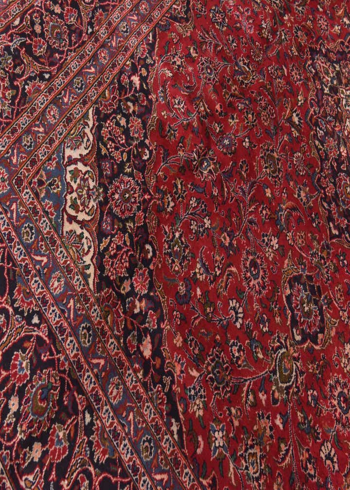 9' 9 x 12' 8 Hand Knotted Mashad Persian Wool Rug