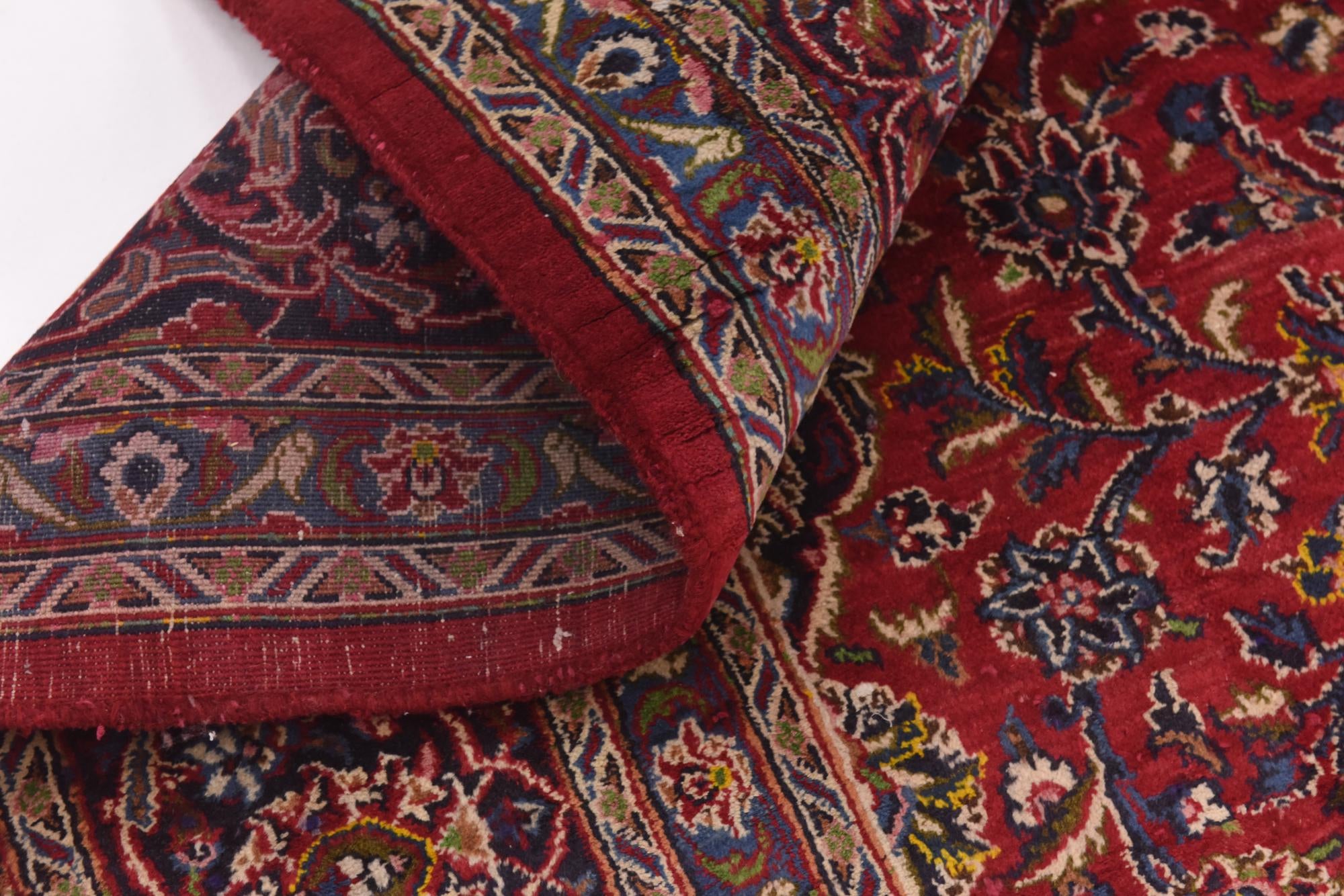 9' 9 x 13' 2 Hand Knotted Mashad Persian Wool Rug