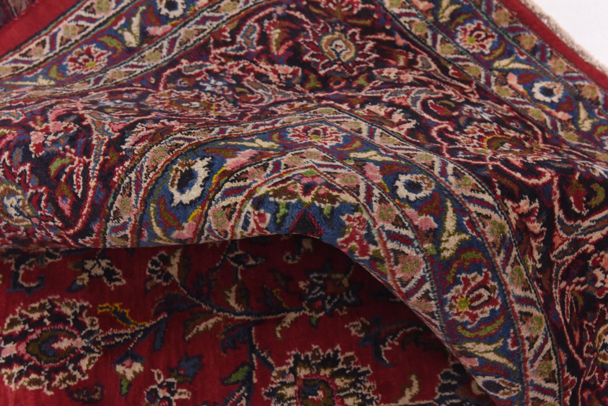 9' 9 x 13' 2 Hand Knotted Mashad Persian Wool Rug