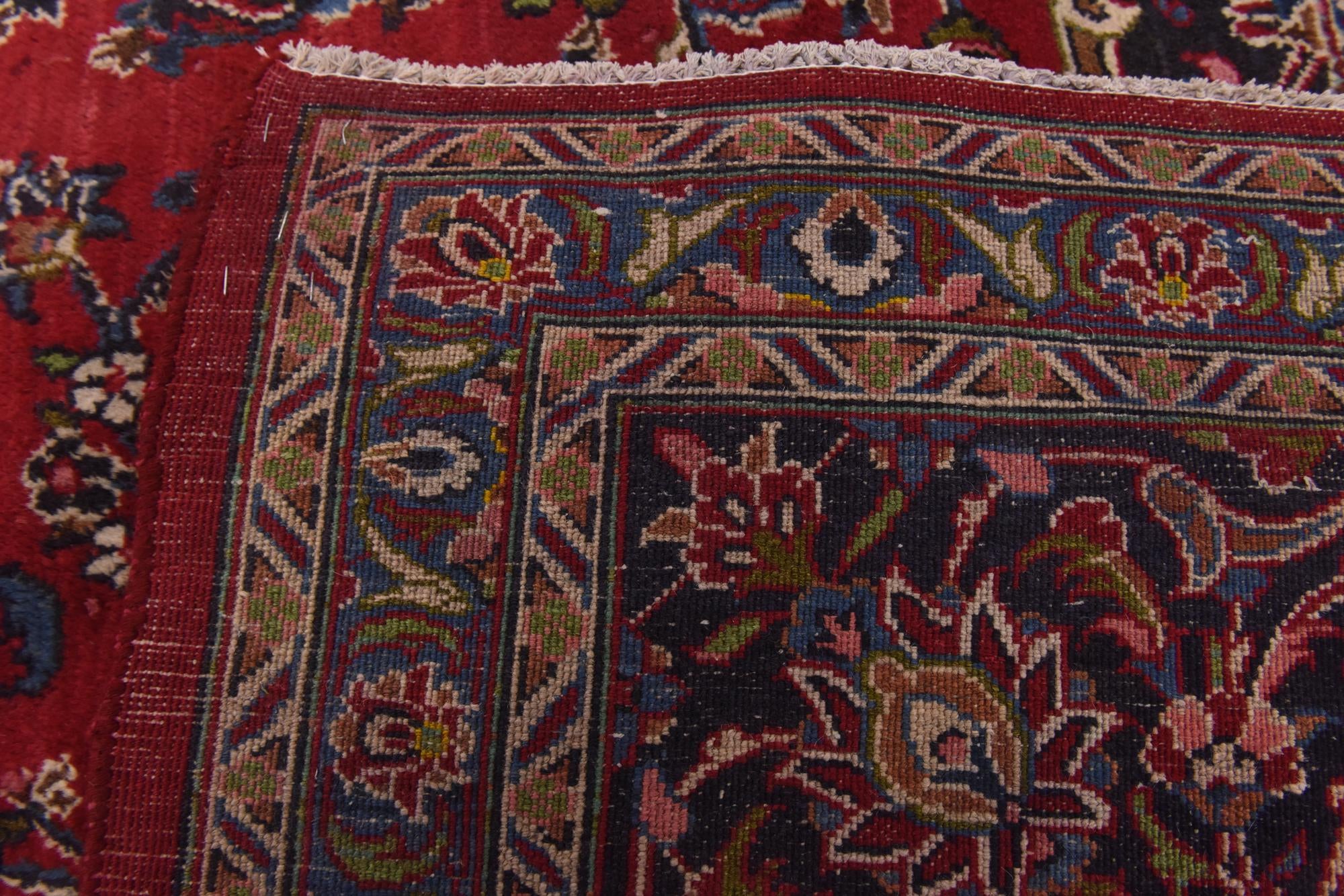 9' 9 x 13' 2 Hand Knotted Mashad Persian Wool Rug