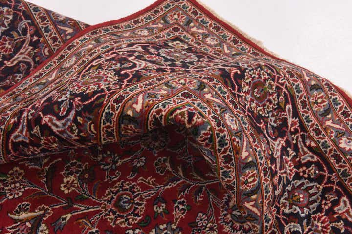 9' 10 x 13' Hand Knotted Mashad Persian Wool Rug