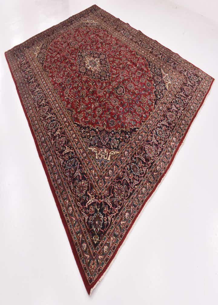 9' 10 x 13' Hand Knotted Mashad Persian Wool Rug