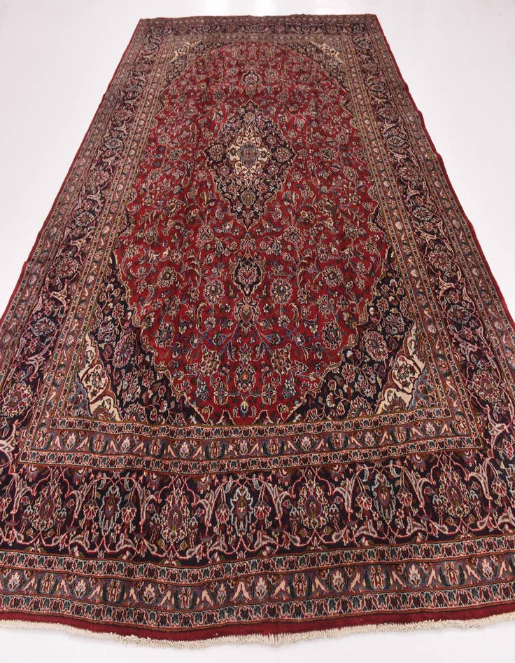 Detail image of 9' 10 x 13' Hand Knotted Mashad Persian Wool Rug