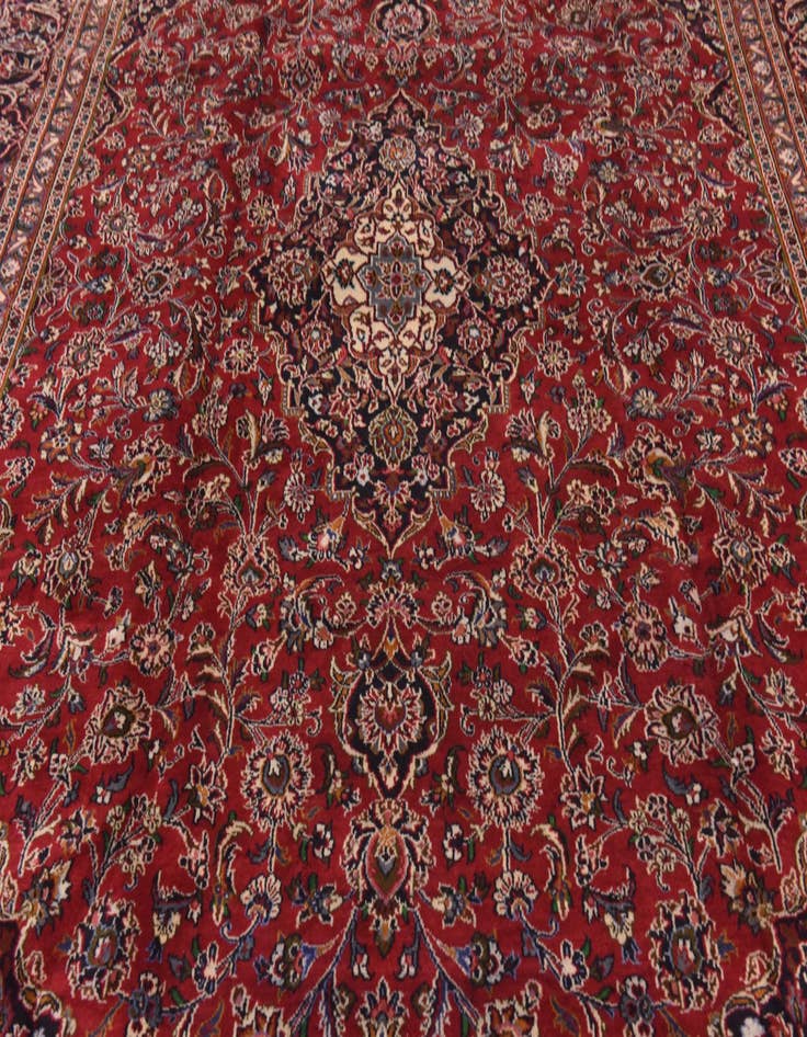 Detail image of 9' 10 x 13' Hand Knotted Mashad Persian Wool Rug