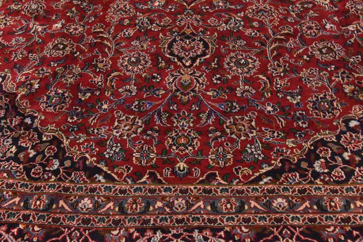 9' 10 x 13' Hand Knotted Mashad Persian Wool Rug