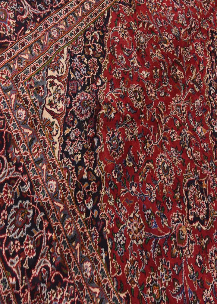 9' 10 x 13' Hand Knotted Mashad Persian Wool Rug
