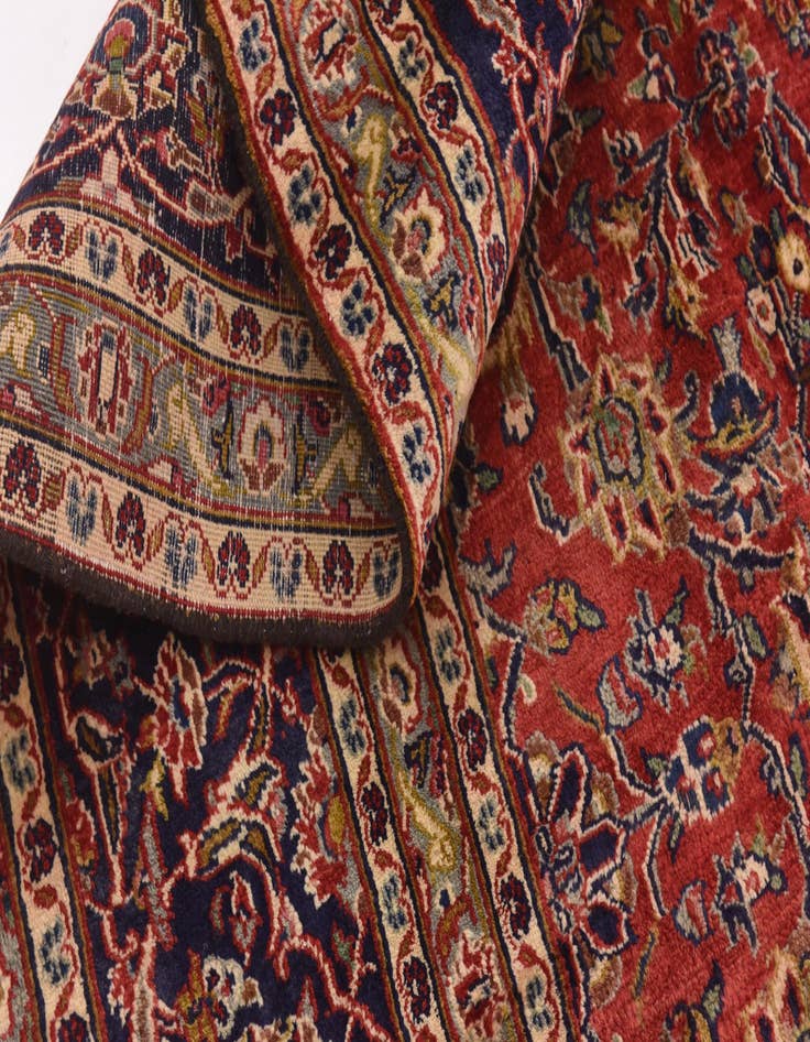 Detail image of 9' 6 x 12' 9 Hand Knotted Mashad Persian Wool Rug