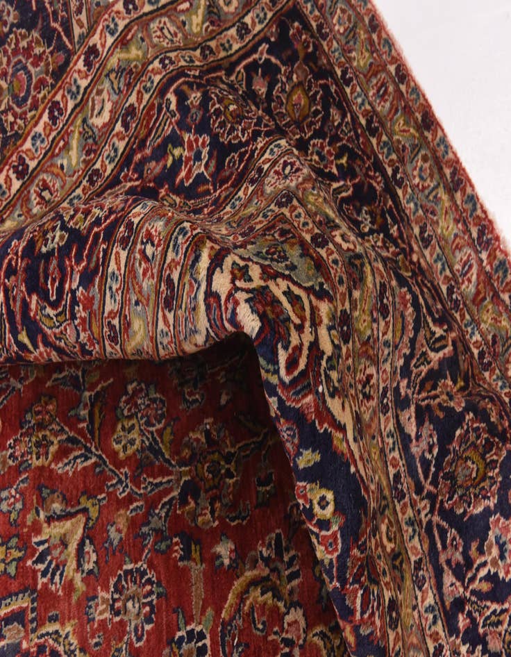 Detail image of 9' 6 x 12' 9 Hand Knotted Mashad Persian Wool Rug