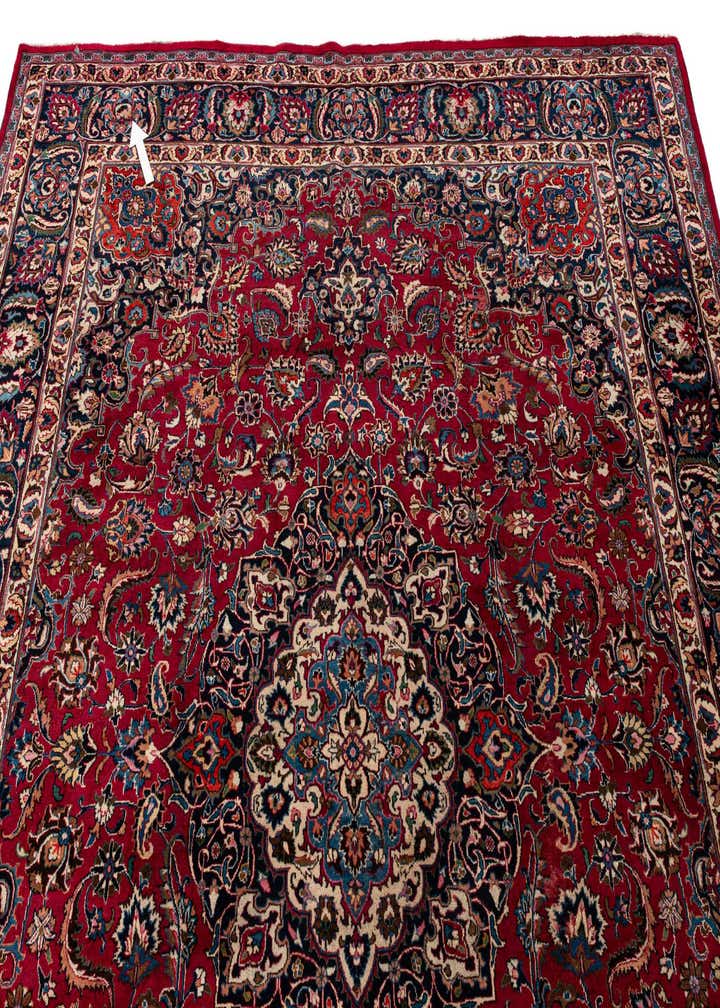 9' 8 x 12' Hand Knotted Mashad Persian Wool Rug