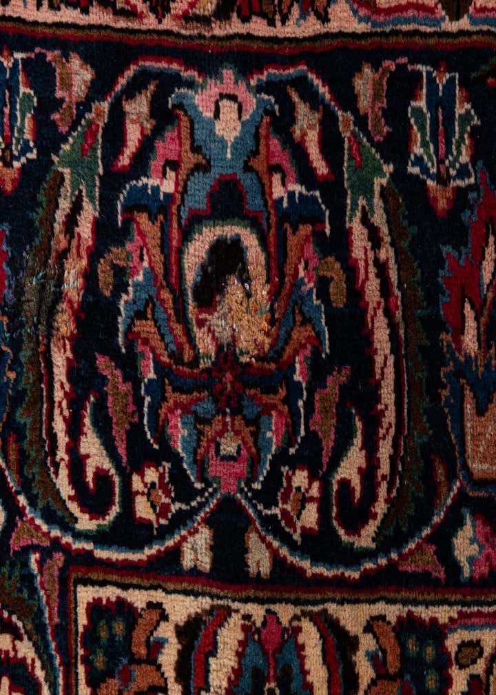 9' 8 x 12' Hand Knotted Mashad Persian Wool Rug