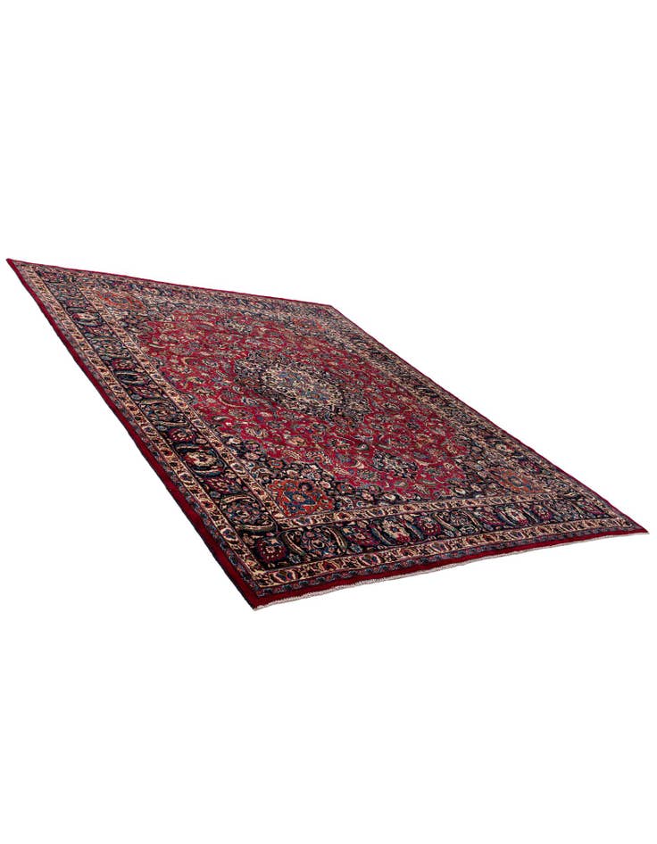 Detail image of 9' 8 x 12' Hand Knotted Mashad Persian Wool Rug