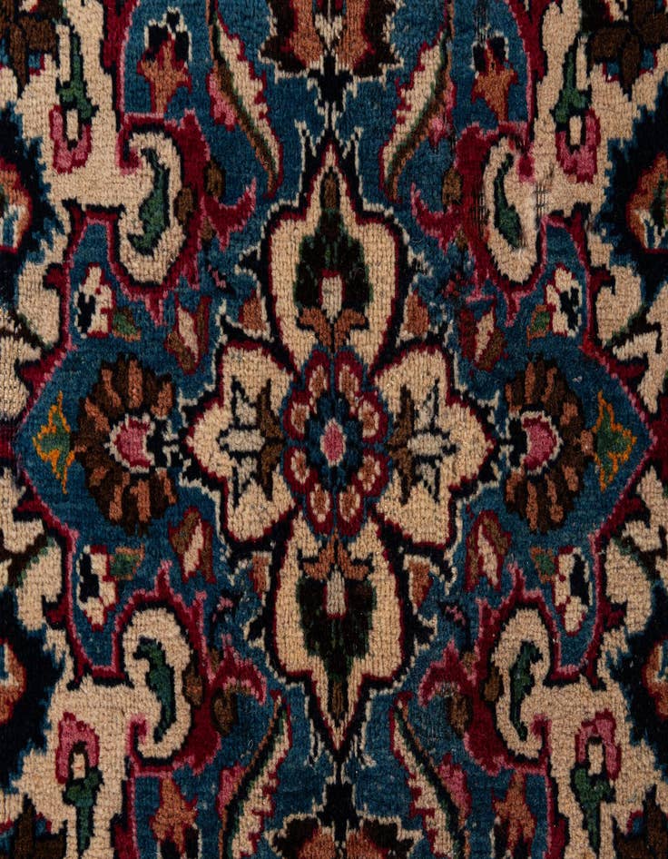Detail image of 9' 8 x 12' Hand Knotted Mashad Persian Wool Rug