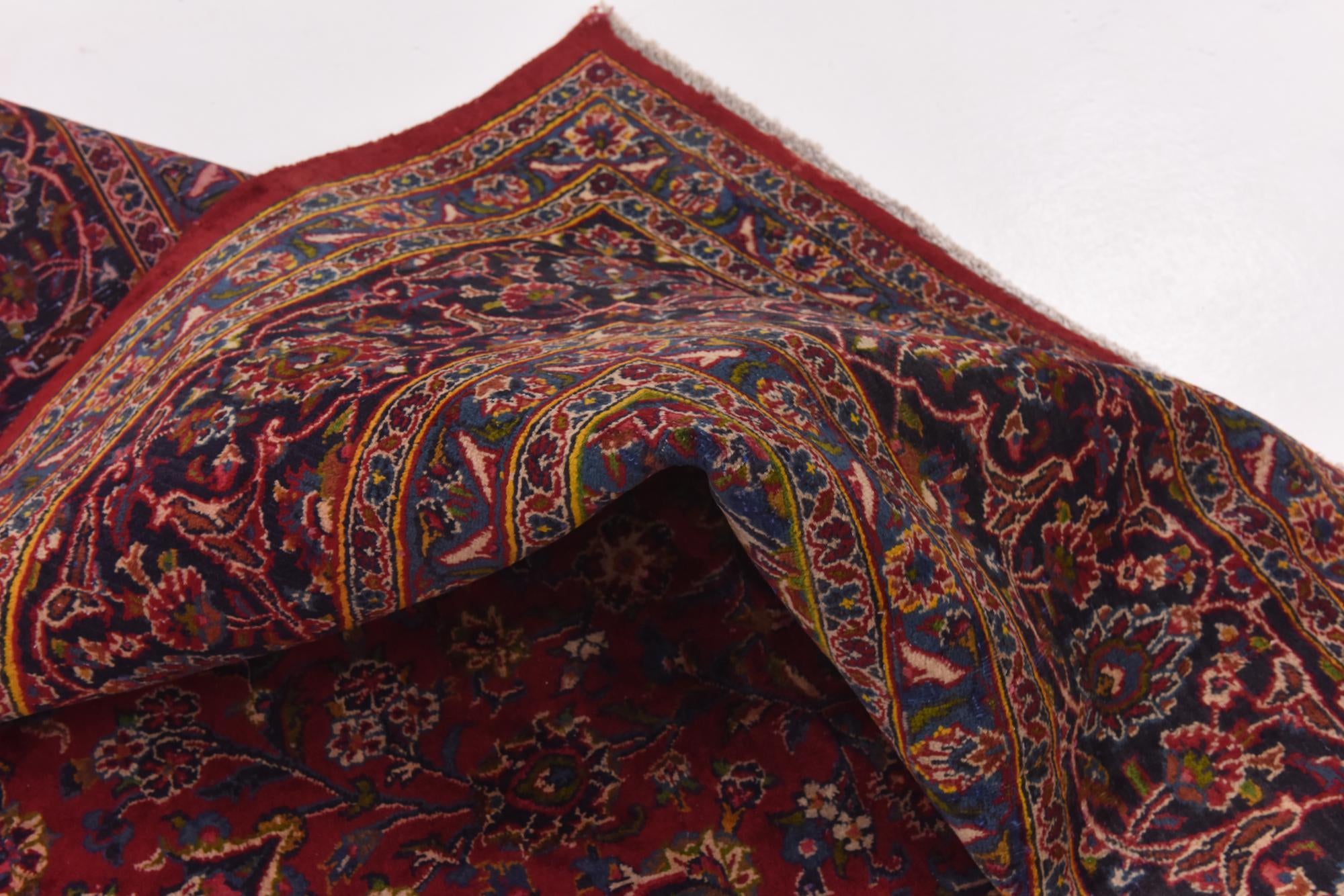 9' 9 x 12' 7 Hand Knotted Mashad Persian Wool Rug