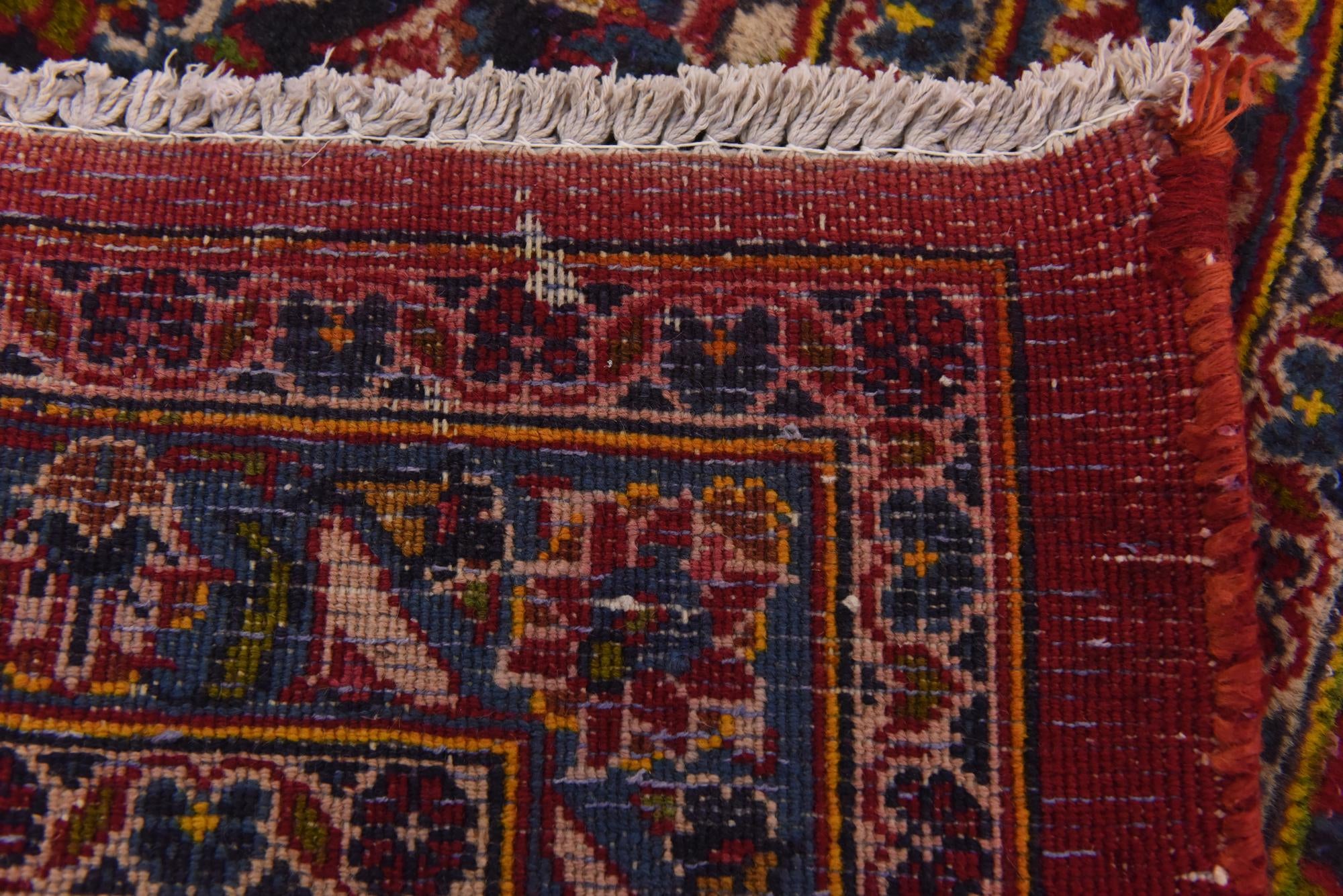 9' 9 x 12' 7 Hand Knotted Mashad Persian Wool Rug